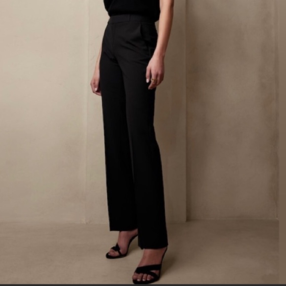 NWT! Banana Republic Logan Straight Bootcut Wool Blend Pants - ALL SHORT SIZES - Picture 1 of 5
